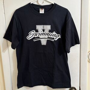 Men's Fruit of the Loom Lofteez Varsity Swimming T-Shirt L Black